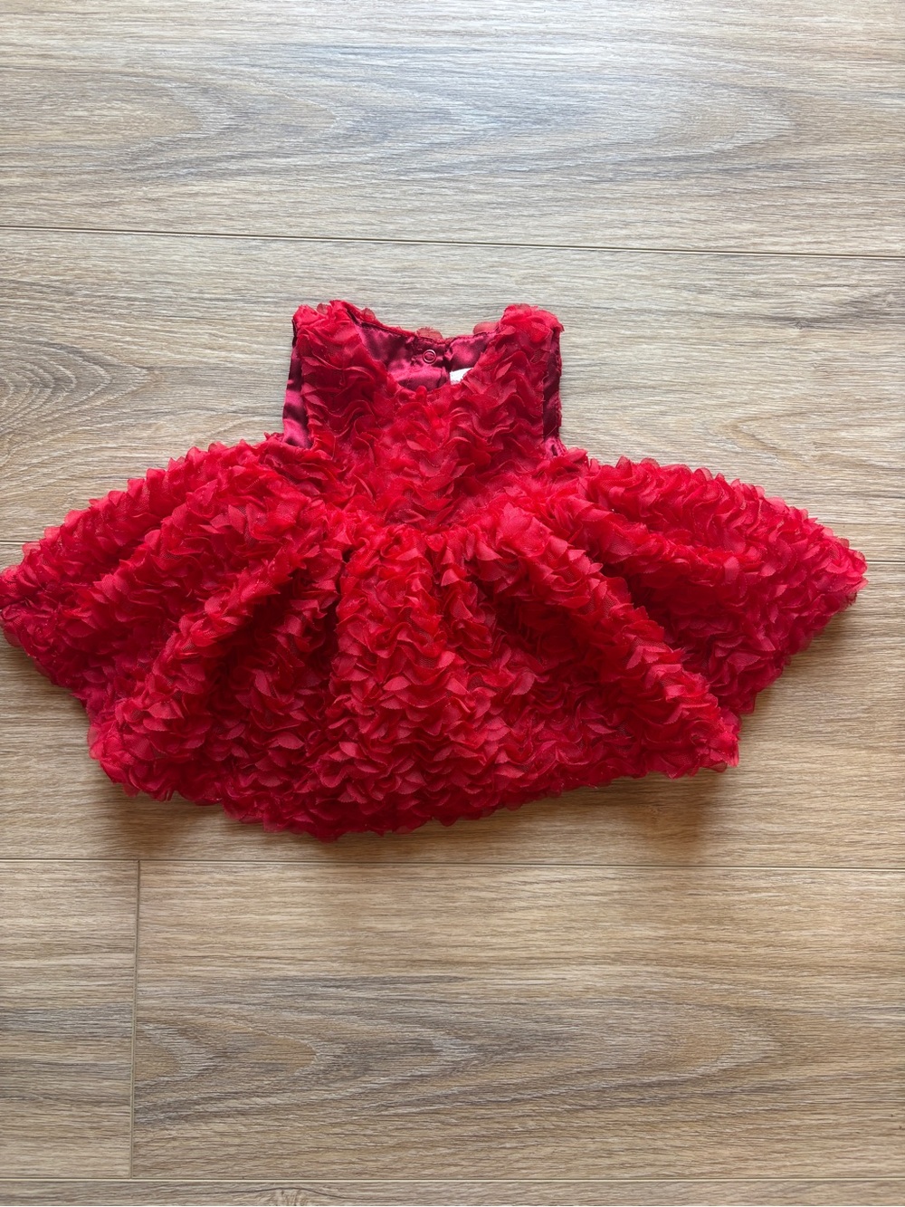 Cat & Jack Red Baby Dress with Ruffled Trim